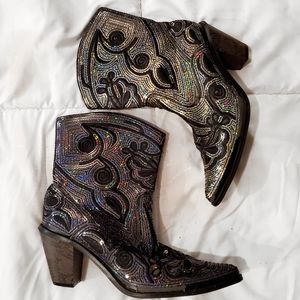 Helen's Heart Iridescent Sequin Cowboy Boots